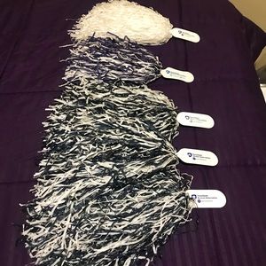 Penn State Blue White PomPoms